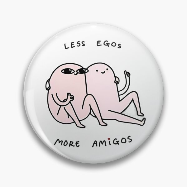Item preview, Less Egos More Amigos Peace Love funny millenial sticker designed and sold by mariposa-23.