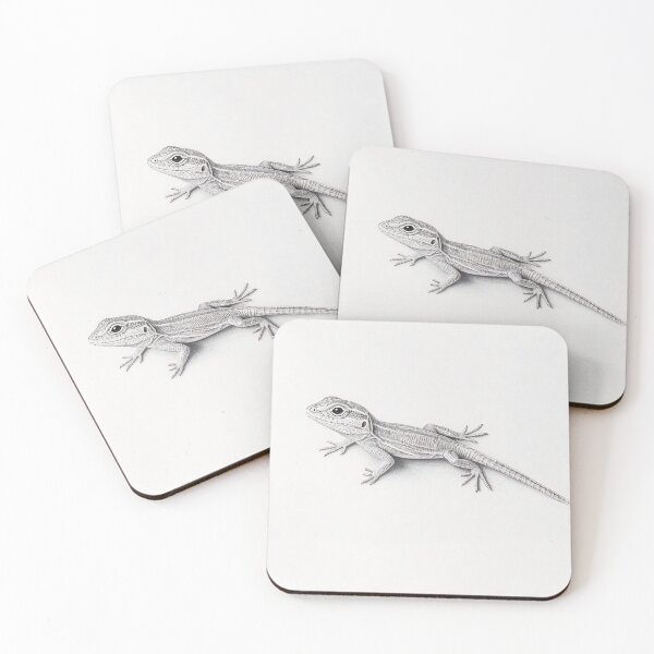 Item preview, Black and white Lizard pencil drawing designed and sold by Pencil-Art.