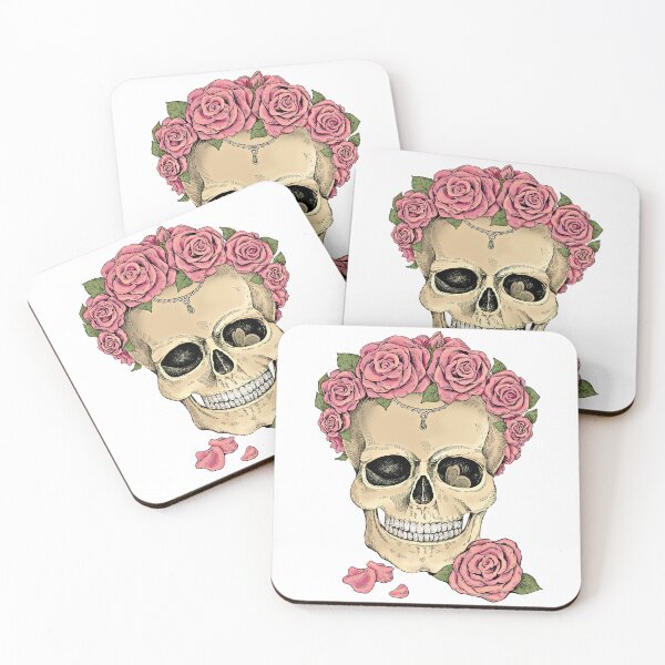 Item preview, Floral Skull Print, Halloween Skull, Flowers Skull Print, Skeleton Head, Floral Skull Skeleton designed and sold by Artistic Gift Print.