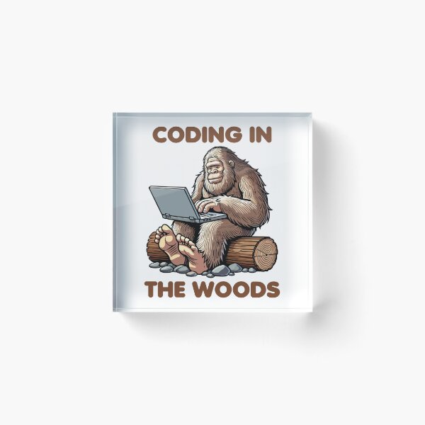 Item preview, Bigfoot with a laptop - Coding in Woods designed and sold by MaateoDesign.