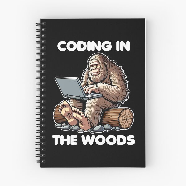 Item preview, Bigfoot with a laptop - Coding in Woods designed and sold by MaateoDesign.