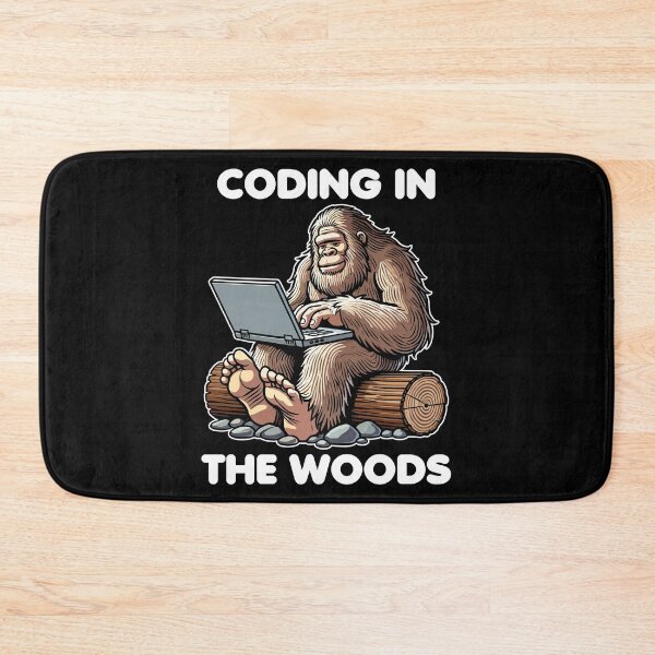 Item preview, Bigfoot with a laptop - Coding in Woods designed and sold by MaateoDesign.