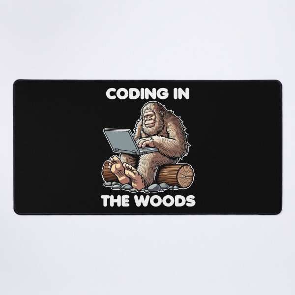 Item preview, Bigfoot with a laptop - Coding in Woods designed and sold by MaateoDesign.