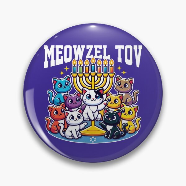 Item preview, Meowzel Tov Hanukkah Pun designed and sold by DetourShirts.