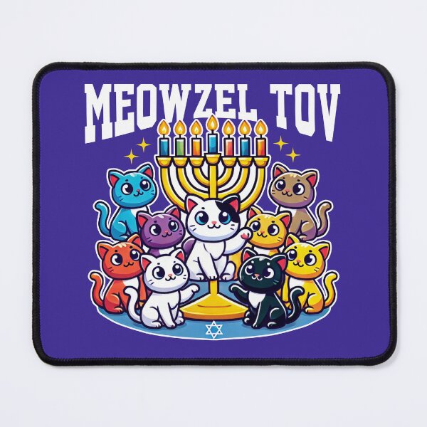 Item preview, Meowzel Tov Hanukkah Pun designed and sold by DetourShirts.
