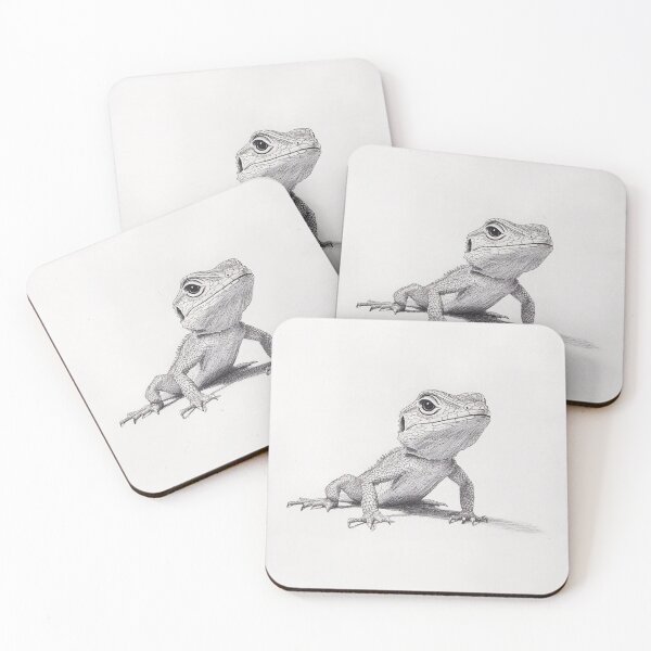 Item preview, Black and white Lizard pencil drawing designed and sold by Pencil-Art.