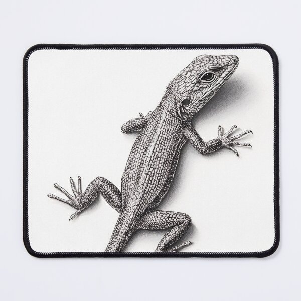 Item preview, Black and white Lizard pencil drawing designed and sold by Pencil-Art.