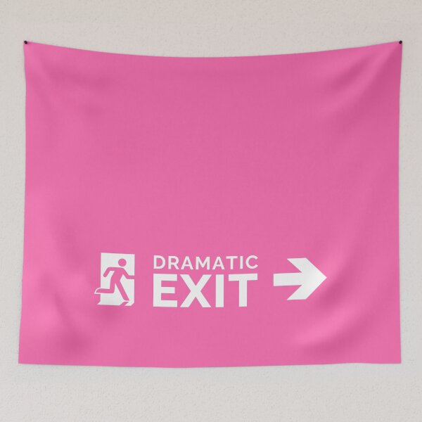 Item preview, Dramatic Exit Sign Pink designed and sold by Zorana Stevanovic.