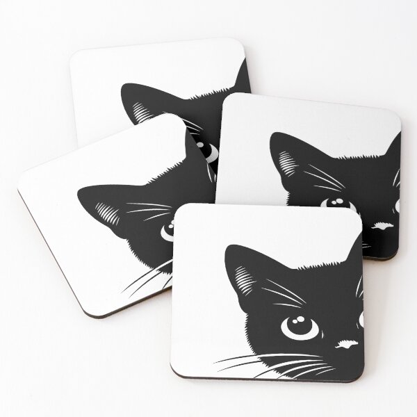 Item preview, Peeking Black Cat designed and sold by Jeallan Designs.