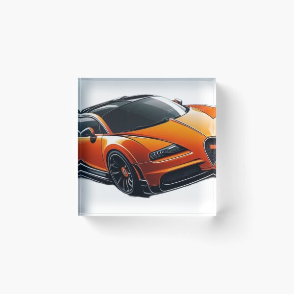 Artikelvorschau, Orange Bugatti Zeichnung entworfen und verkauft von GeneralDaily.