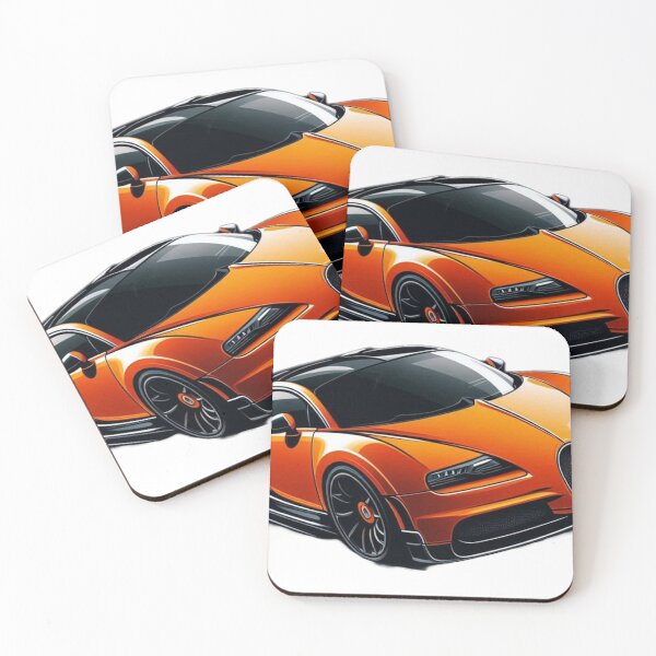 Artikelvorschau, Orange Bugatti Zeichnung entworfen und verkauft von GeneralDaily.