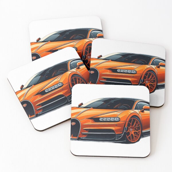 Artikelvorschau, Orange und schwarze Bugatti-Zeichnung entworfen und verkauft von GeneralDaily.