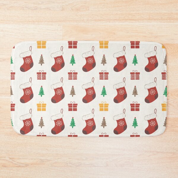 Item preview, Retro Christmas Stockings Pattern designed and sold by ArtFactoryAI.