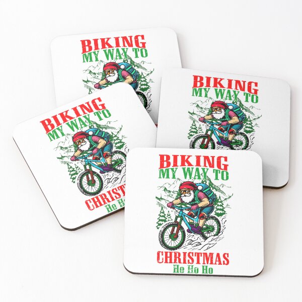 Item preview, Funny Santa Adventure Bicycle Riding Vintage Merry Christmas  designed and sold by BDLuck2021.