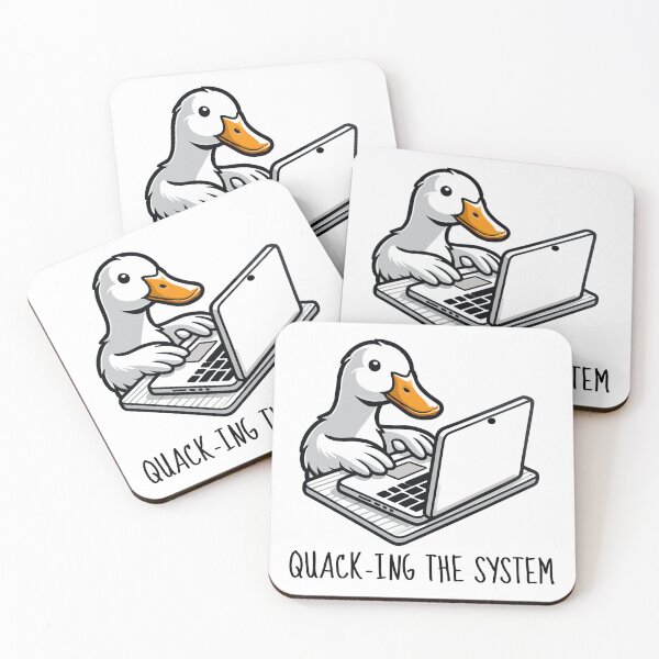 Item preview, Duck with a laptop - Quack-ing the System designed and sold by MaateoDesign.