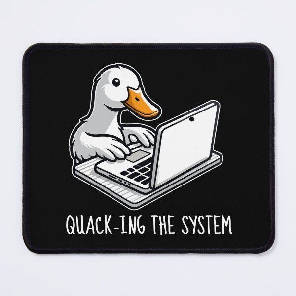 Item preview, Duck with a laptop - Quack-ing the System designed and sold by MaateoDesign.