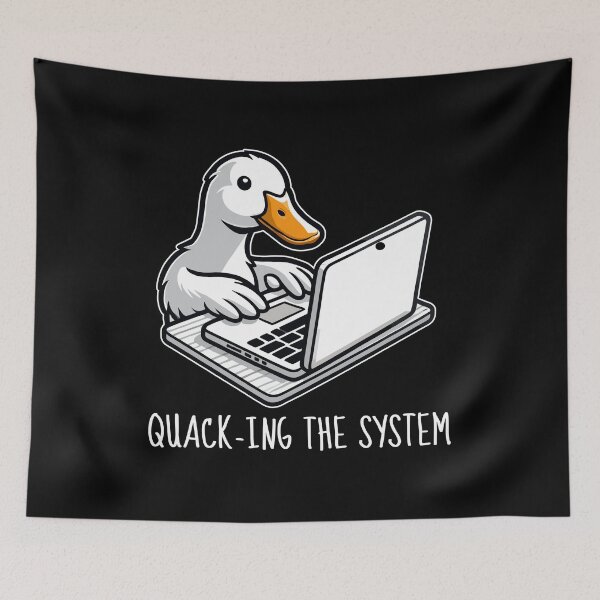 Artikelvorschau, Ente mit Laptop - Quacksalber im System entworfen und verkauft von MaateoDesign.
