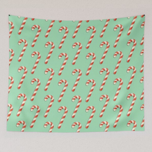 Item preview, Retro Candy Cane Pattern designed and sold by ArtFactoryAI.