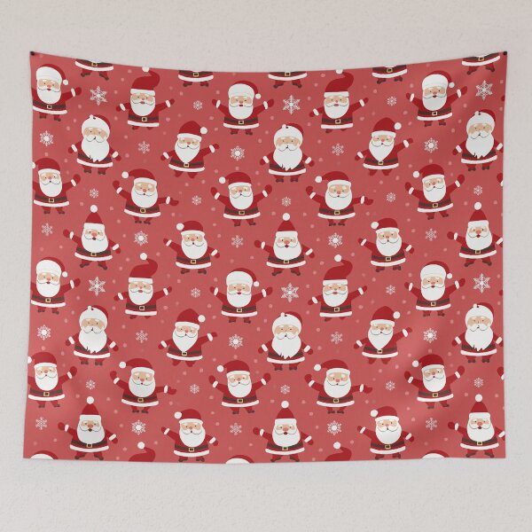 Item preview, Retro Christmas Santa Pattern designed and sold by ArtFactoryAI.