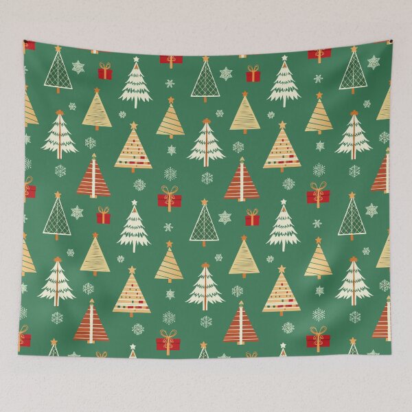 Item preview, Retro Christmas Tree Pattern designed and sold by ArtFactoryAI.