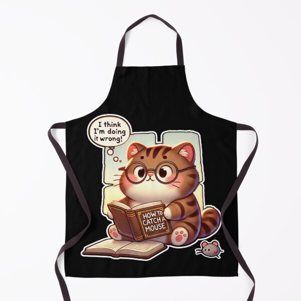 Item preview, Funny Cartoon Cat Learning How to Catch a Mouse | Humorous Artwork designed and sold by Witsprings.