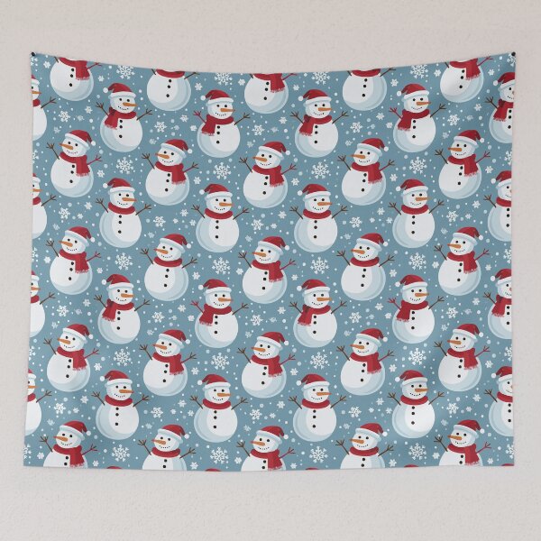 Item preview, Retro Christmas Snowman Pattern designed and sold by ArtFactoryAI.