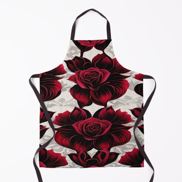 Item preview, FLORAL AND TROPICAL PATTERN O38 - Gift items and personal use / Flowers, Gothic, Petals, Crimson, Onyx, Roses, Garnet, Ornamented, Vector, Art designed and sold by LumDesignArt.