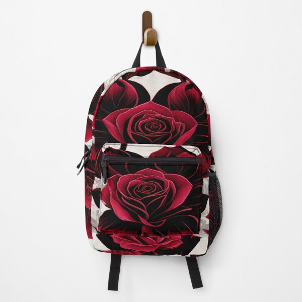 Item preview, FLORAL AND TROPICAL PATTERN O38 - Gift items and personal use / Flowers, Gothic, Petals, Crimson, Onyx, Roses, Garnet, Ornamented, Vector, Art designed and sold by LumDesignArt.