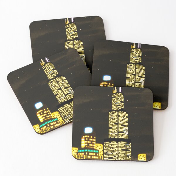 Item preview, Chicago Night Skyline designed and sold by shelbyshaper.