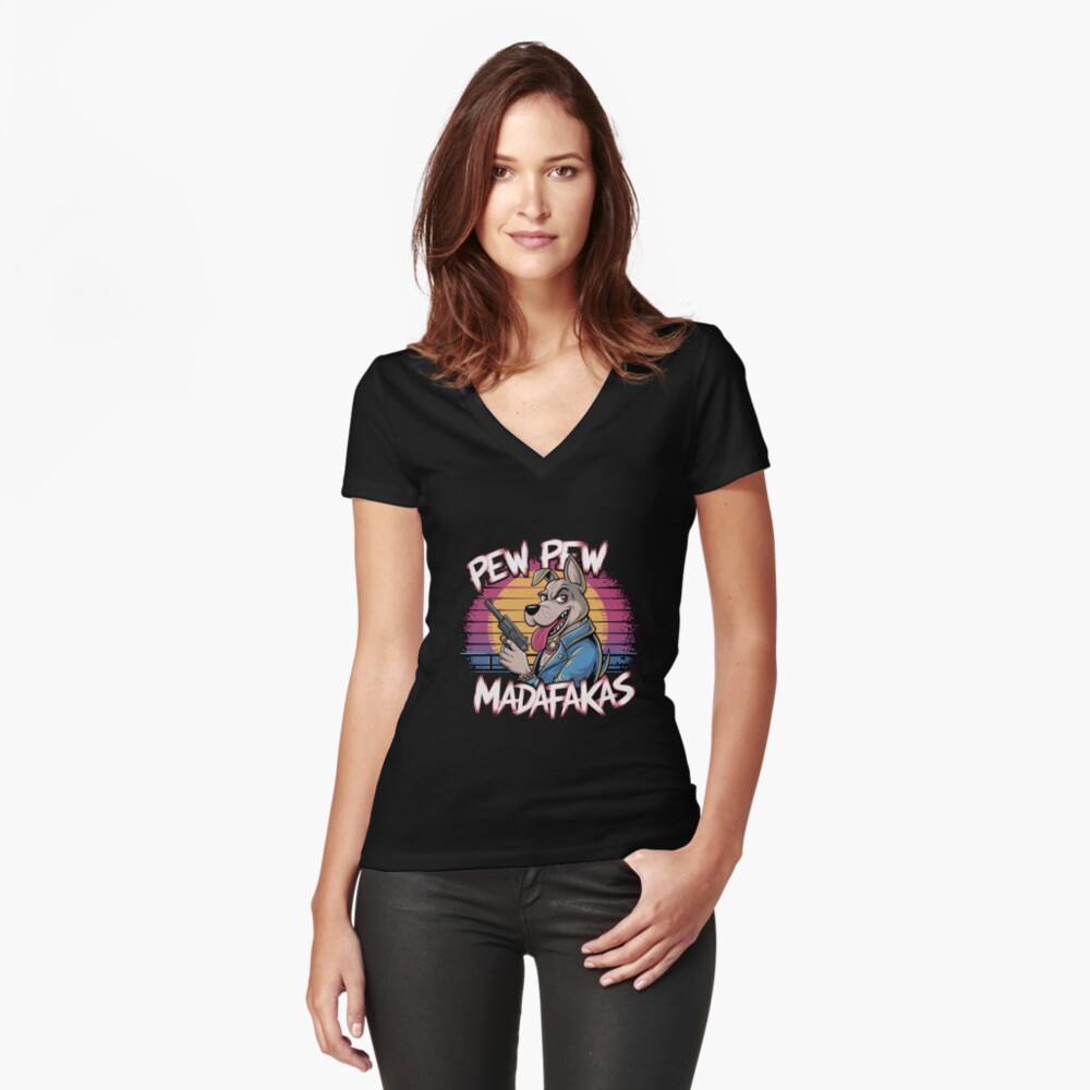 Item preview, Fitted V-Neck T-Shirt designed and sold by Coollzone.
