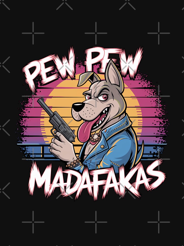 Thumbnail 7 of 7, Classic T-Shirt, Crazy PEWPEW dog designed and sold by Coollzone.