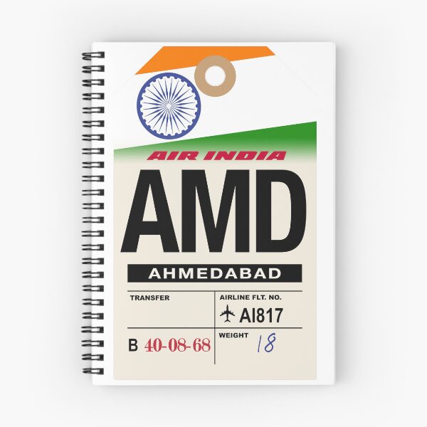 Item preview, Ahmedabad (AMD) India Airline Luggage Tag designed and sold by travelwitheric.