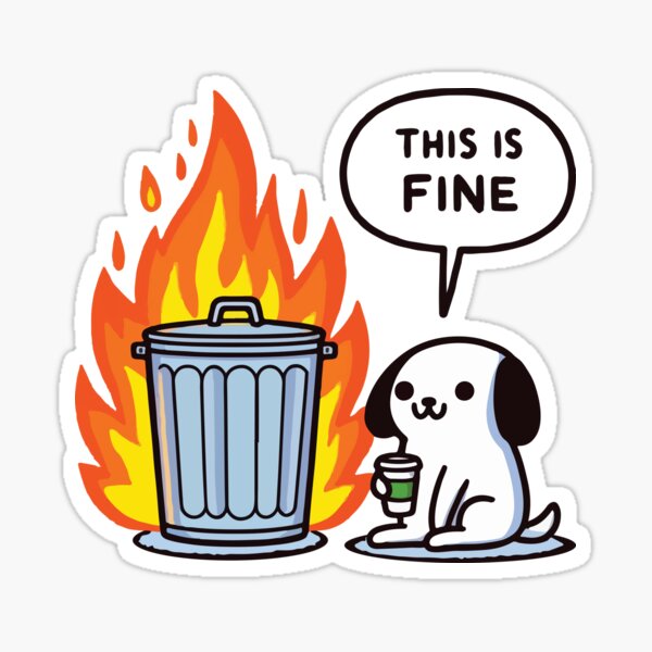 Item preview, "Dumpster Fire Stickers" | Funny Dumpster Fire Everything's Is Fine designed and sold by AnnaArtbyAMNA.