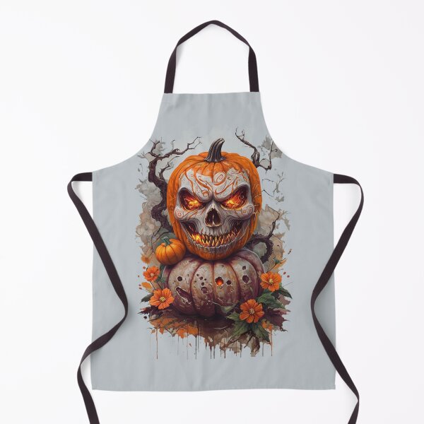 Item preview, Fiery Skull Pumpkin: Spooky Halloween Artwork with Glowing Jack-O'-Lanterns designed and sold by Mallva.