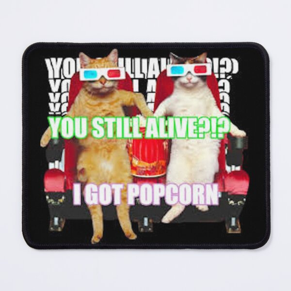 Item preview, 3D Cats and Popcorn - Popcorn Meme - Perfect for Movie Lovers and Snack Enthusiasts designed and sold by Earth Nature Creations.
