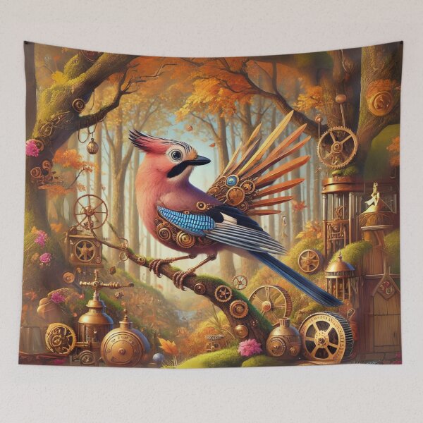 Item preview, Steampunk Eurasian Jay designed and sold by Sillytoe.