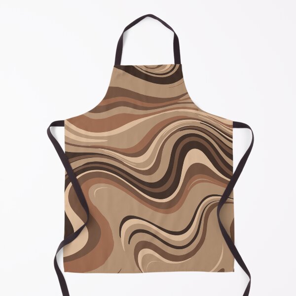 Item preview, Cozy Brown and Beige Retro Liquid Swirls Modern Abstract Art Swirly Pattern designed and sold by Beachy.