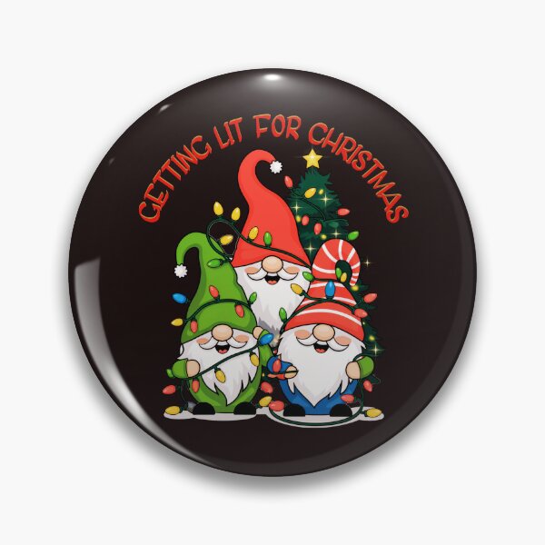 Item preview, Getting Lit For Christmas: Festive Gnome Trio Decked In Holiday Lights designed and sold by elynne9.