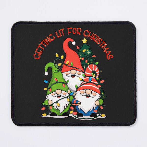 Item preview, Getting Lit For Christmas: Festive Gnome Trio Decked In Holiday Lights designed and sold by elynne9.