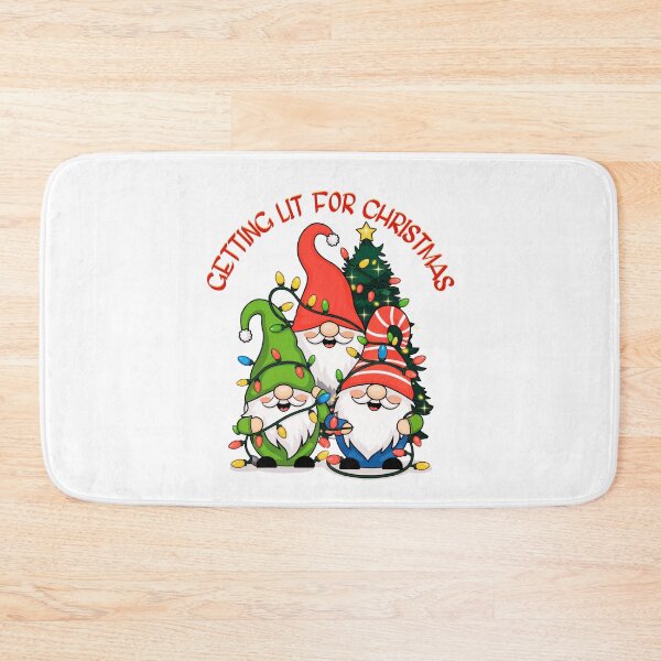 Item preview, Getting Lit For Christmas: Festive Gnome Trio Decked In Holiday Lights designed and sold by elynne9.