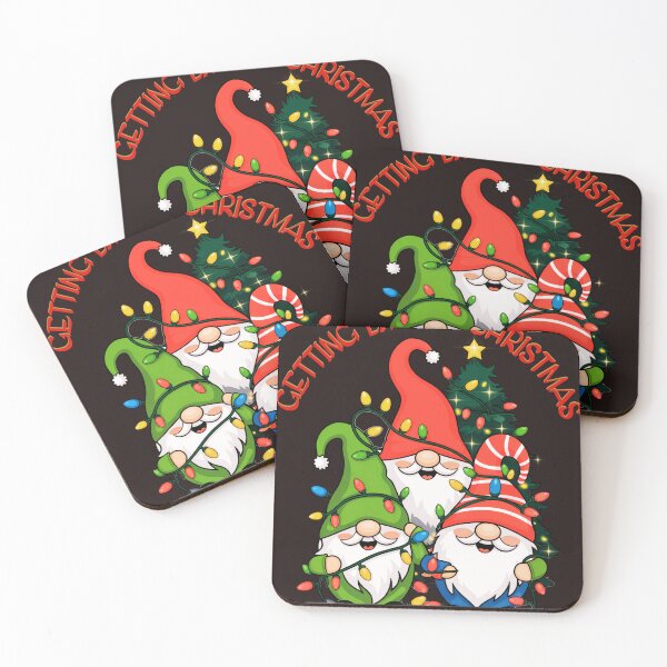 Item preview, Getting Lit For Christmas: Festive Gnome Trio Decked In Holiday Lights designed and sold by elynne9.