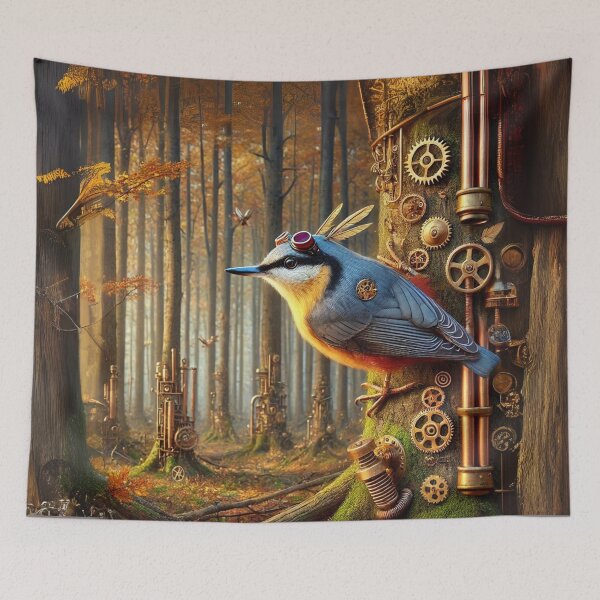 Item preview, Steampunk Eurasian Nuthatch designed and sold by Sillytoe.