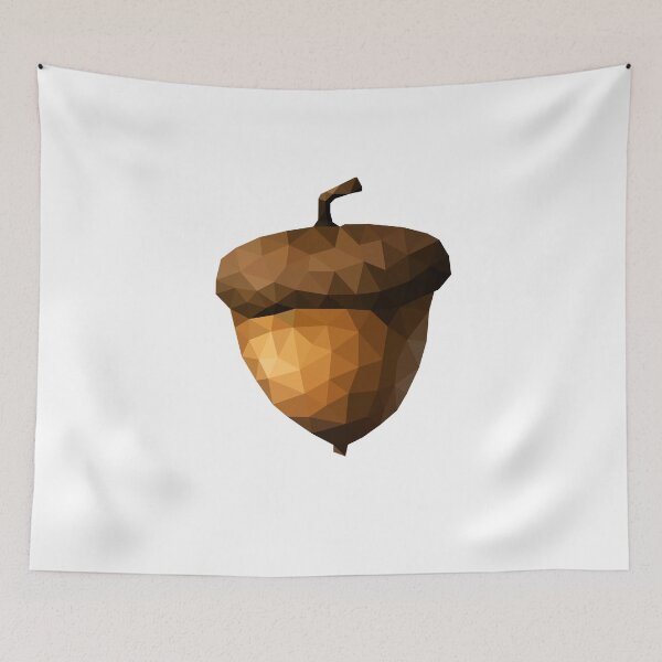 Item preview, Low Poly Acorn – Geometric Nature-Inspired Art designed and sold by OrangePoly.