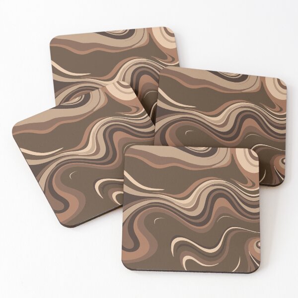 Item preview, Cozy Brown Swirls Design Like Hot Chocolate Liquid Swirls Abstract designed and sold by Beachy.