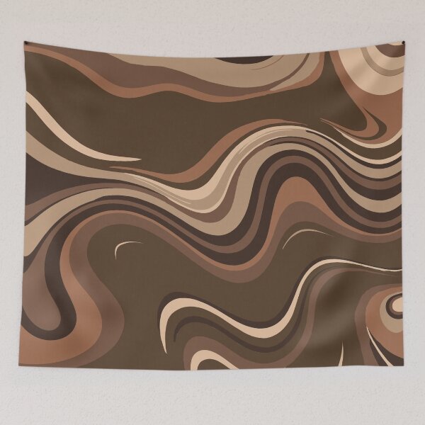 Item preview, Cozy Brown Swirls Design Like Hot Chocolate Liquid Swirls Abstract designed and sold by Beachy.