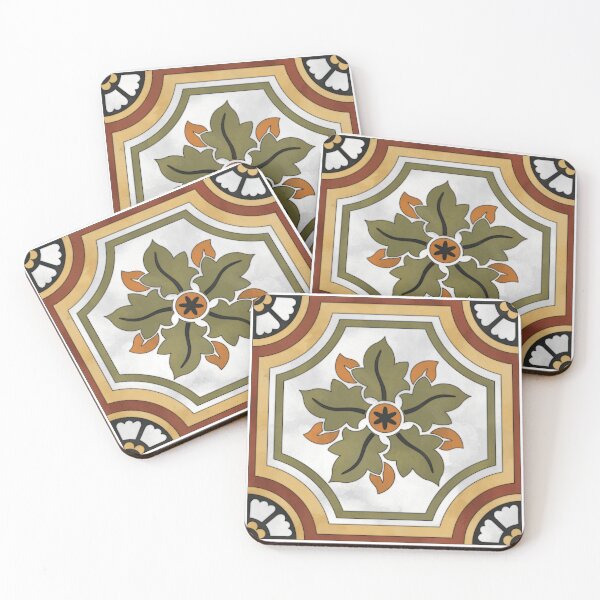 Item preview, Oak Floral Tile Reproduction designed and sold by MadeByGeeClowes.