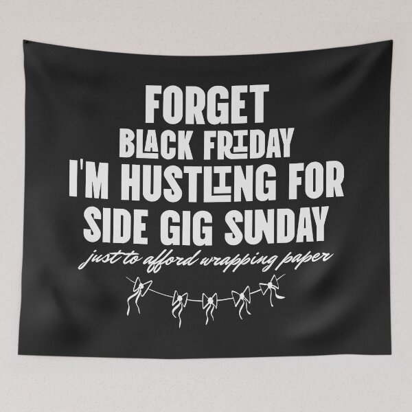 Item preview, Side Gig Sunday: Wrapping Paper Hustle in white designed and sold by AldenTees.