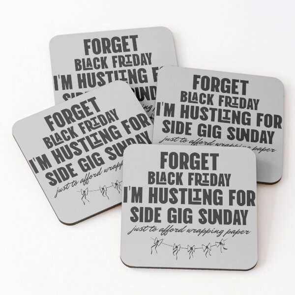 Item preview, Side Gig Sunday: Wrapping Paper Hustle in black designed and sold by AldenTees.