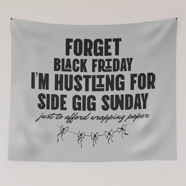 Item preview, Side Gig Sunday: Wrapping Paper Hustle in black designed and sold by AldenTees.
