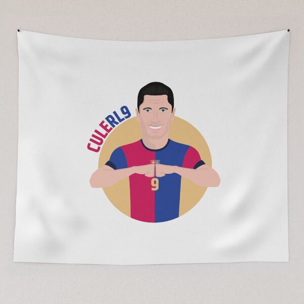 Item preview, Football celebration RL9 Barca cules Lewandowski designed and sold by vectorlove.